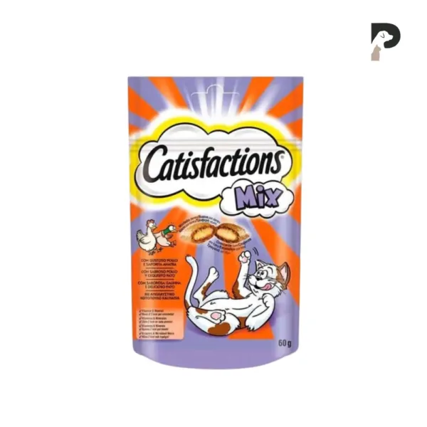 catisfactions cat treats mix chicken and duck pet pawtner