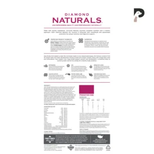 diamonnd naturals large breed puppy lamb & rice formula details