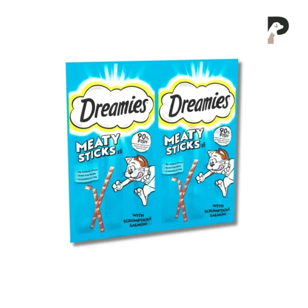 dreamies meaty sticks cat treats salmon pet pawtner